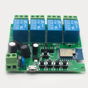 Tuya intelligentes WLAN Motor-Schaltermodul 10 A RF 433 Funkfernsteuerung 4 Kanäle verstärktes Relais für Alexa Google Home