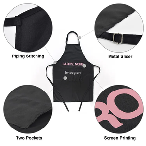 Biểu Tượng Tùy Chỉnh Không Thấm Nước Nhà Hàng Cotton Polyester Người Đàn Ông Người Phụ Nữ Đen Màu Xanh Lá Cây Màu Vàng Đầy Màu Sắc Bib Nhà Bếp Đầu Bếp Nấu Ăn Tạp Dề - Product Image 6