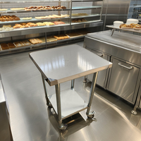 Xiangying RVS geborsteld matte afwerking brandvertragende coating commerciële zware werkbank 30x48 inch NSF onderschaptafel