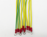 Câble de mise à la terre 12V en cuivre étamé rouge personnalisé avec isolation PVC, faisceau de câbles à borne O, plusieurs calibres et longueurs de câbles
