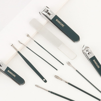 Lot de 10 kits de manucure pour bébé, grand format, anti-éclaboussures, avec coupe-ongles, coupe-ongles porte-clés, cure-oreille, kit de toilettage, kit de manucure personnalisé