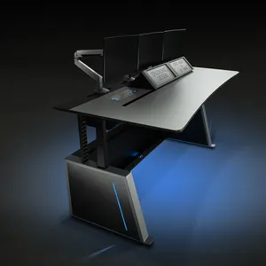 Custom Control Room Console Desk with Stand for Network Monitoring and Security Operations