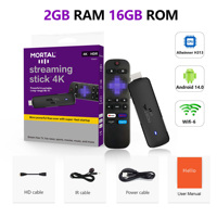 Mortal R8 Ultra Android 14 Smart TV Stick H313 4K UHD con Red Inalámbrica Integrada, Reproductor Multimedia IPTV NF OTT