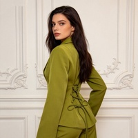 Blazer cintré pour femme noir/marron/bordeaux/olive/blanc, veste de bureau à 3 boutons, coupe ajustée, vêtement d'extérieur court