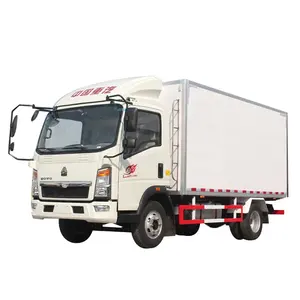 Howo light 5 ton refrigerated cold room van truck for sale