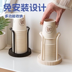 Disposable Cup Storage Rack Simple White Desktop Coffee <b>Tea</b> Organizer Holder - Product Image 5