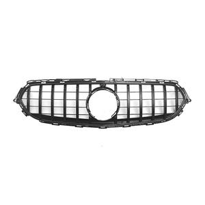 Grille verticale Mercedes-Benz Classe E W213 2021-2023 entièrement noire avec bandes argentées pour pare-chocs avant - Product Image 5