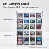 Présentoir de cartes en acrylique personnalisable et durable pour cartes à collectionner TCG/PKM, rangement multi-niveaux en échelle pour jeux de table