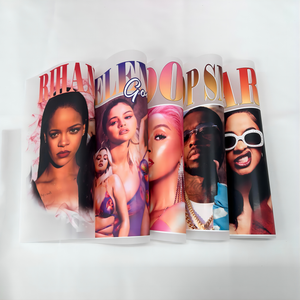 Autocollants personnalisés pour T-shirts de rappeurs américains, tous designs, lavables, imperméables, impression DTF pour transfert à chaud - Product Image 3