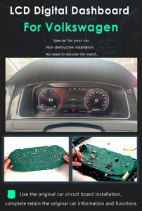 Tableau de bord numérique, combiné d'instruments virtuel, écran LCD, compteur de vitesse pour VW <span class=keywords><strong>Tiguan</strong></span> 2010 <span class=keywords><strong>2011</strong></span> 2012 2013 2014 2015 2016-2021 - Product Image 4