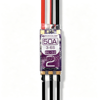 Flycolor Francy2 50A 3-6S LiPo BL32 Contrôleur de vitesse électronique sans balais (ESC) mini pour avions RC à voilure fixe et drones de course