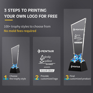 Tùy chỉnh khắc laser thể thao bất kỳ bóng danh hiệu huy chương mảng tinh thể Nhựa kim loại bóng đá danh hiệu - Product Image 3