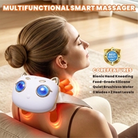 Masseur de cou à infrarouge et chaleur pour soulager la douleur des tissus profonds, nœuds de pétrissage ergonomiques 3D, cadeaux idéaux pour femmes et hommes, relaxation