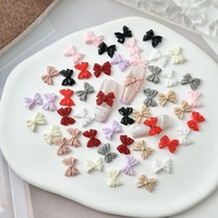 Paso Sico Simple Exquisite 3D Resin Solid-color Minimalist Bow Nail Art Accessories DIY Set Wholesale Available Cute Sweet