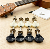 HIVE Wholesale 4pcs/ Set Vertical Type Small UK Machine Head Ukulele Parts 4 String Ukulele Tuning Pegs