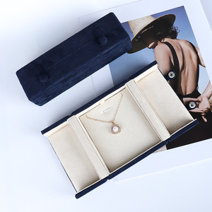 Manufacturer Custom Double Open Velvet Double Snaps High-end Jewelry Set <b>Box</b> Ring Bracelet Bangle Pendant <b>Box</b> for Wedding Gift - Product Image 3