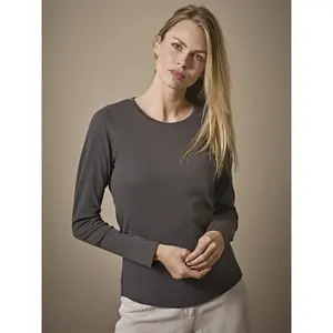 <b>Ladies</b> <b>Long</b> Sleeve Interlock <b>T</b>-<b>shirt</b> custom merchandising - Product Image 3