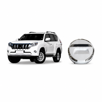 Housse de roue de secours pour Toyota Land Cruiser Prado LC150, housse de roue arrière en ABS, blanche avec garniture chromée, accessoire 4x4