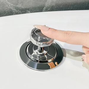 Chrome Plated Toilet Flush Button ABS Material Universal Fit Hand Control Push Button For Toilet Tank - Product Image 1