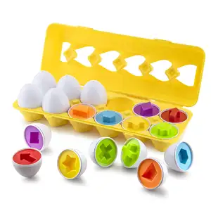 Яйца сочетающиеся по форме и цвету, игрушка в виде пасхального яйца, обучающая игрушка-ствол Монтессори для малышей и дошкольников