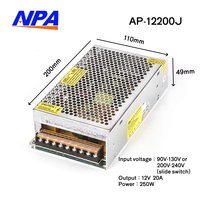 Fuente de Alimentación Centralizada de 12V, 10A, 20A, 30A, Caja de Alimentación Conmutada para Cámaras de Seguridad CCTV y Control de Acceso