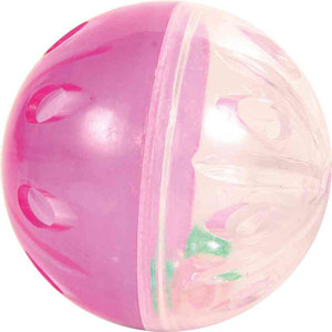 Balle à hochet en plastique 4,5 cm pour animaux de compagnie, jouet interactif bleu et blanc - Product Image 2