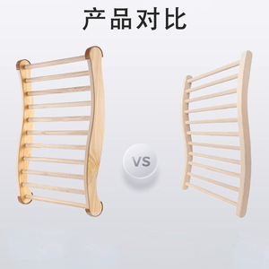 Accesorios de sauna de madera maciza en stock, respaldo de sauna en forma de S, cojín ergonómico para espalda en forma de onda para sauna - Product Image 4