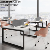 Cadre de bureau métallique anti-tremblement, pieds de poste de travail modulaires extensibles pour mobilier informatique de bureau commercial