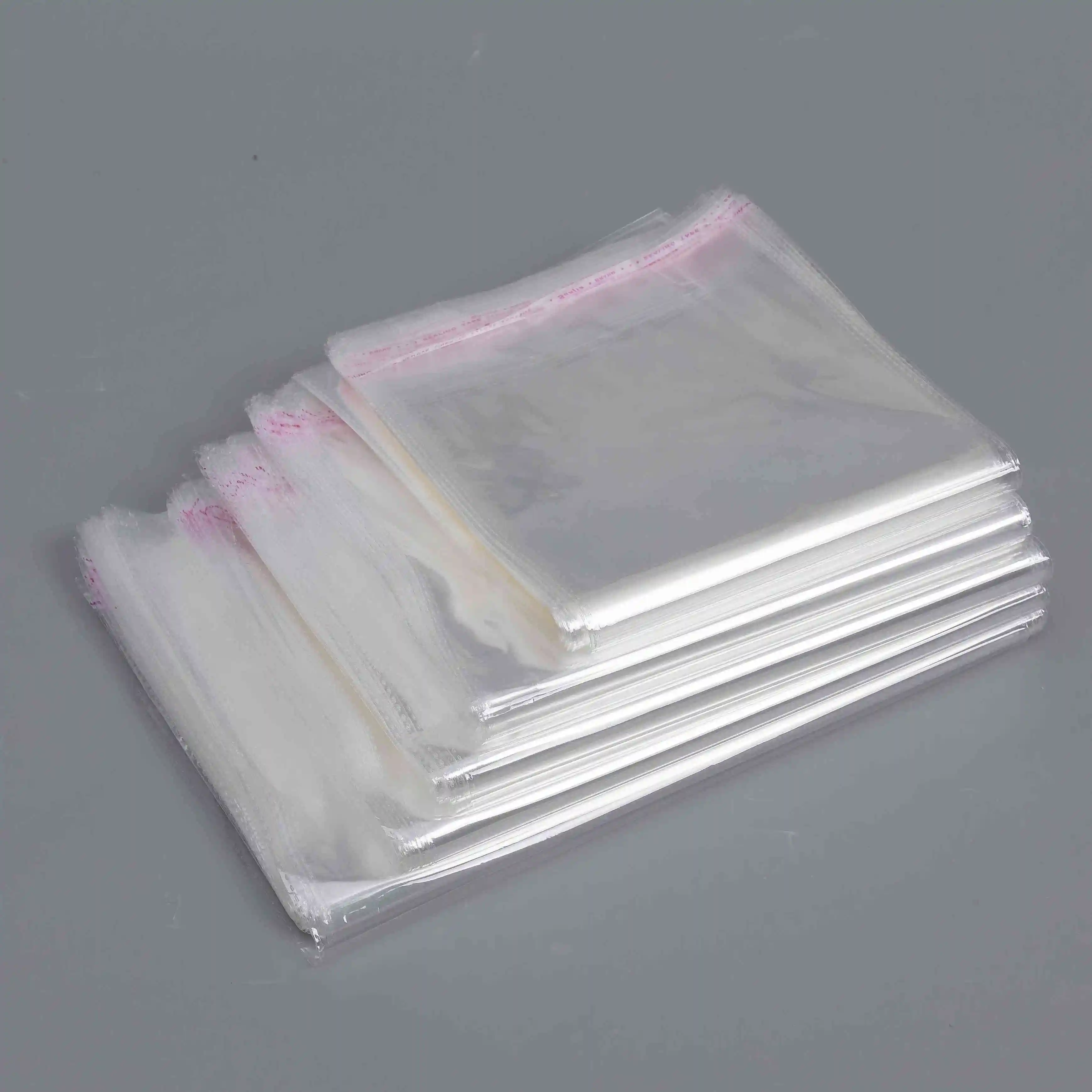 Clear Plastic Self Adhesive Bag Custom size printing OPP Plastic Transparent Self Adhesive Bag resealable