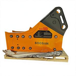 Brise-roche hydraulique latéral SOOSAN SB180, 48-60 tonnes, burin de 200 mm, marteau d'excavatrice pour démolition de roches et travaux de construction - Product Image 1