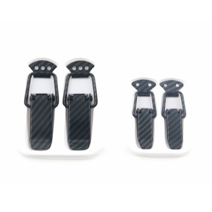 Aosu Cross-border Auto Parts Body Kit <b>Clips</b> Large And Small Iron Black Carbon Fiber Pattern For Car Trunk Locks Bumper <b>Hooks</b> - Product Image 2