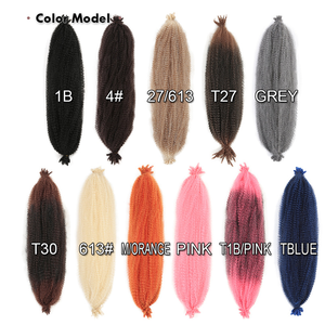 Klaar Om 24 Inch Vlecht Haar Afrikaanse Vrouwen Draai Gehaakte Haar Bulk Extensions <span class=keywords><strong>Afro</strong></span> <span class=keywords><strong>Kinky</strong></span> Krullend Vlechthaar - Product Image 5