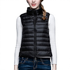 Women's Lightweight <b>Packable</b> Hooded Winter Quilted Puffer <b>Jacket</b> Detachable Sleeves Hat Zipper Closure Waterproof Wool - Product Image 1
