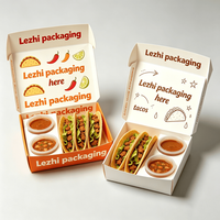 Boîte en papier pliable de qualité alimentaire, écologique, personnalisée en gros pour hamburgers, hot-dogs, sushis, chips, emballage en papier