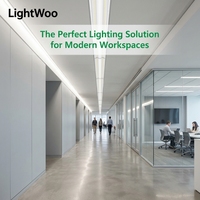 Système d'éclairage linéaire LED sans vis 200lm/W, lampe modulaire à raccordement, design pour espace de travail, suspension, lampe LED simple et luxueuse