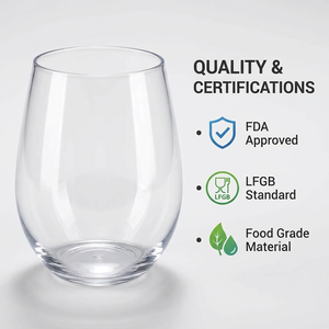 كؤوس نبيذ بلاستيكية شفافة بالجملة سعة 12/16 أونصة، خالية من مادة BPA، غير قابلة للكسر، مع إمكانية تخصيص الشعار، قابلة لإعادة الاستخدام - Product Image 5