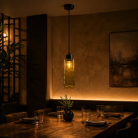 Lustre nordique pour salle à manger, lampe de chevet simple pour salon et chambre à coucher, lustre moderne minimaliste à tête unique en verre