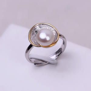 Juego de Joyería Fina de Plata S925 para DIY, con Colgante de Caracol de Colores Separados, Aretes, Anillo, Collar con Soporte Vacío para Perlas de Cabello Fetal de 7-8 mm - Product Image 4