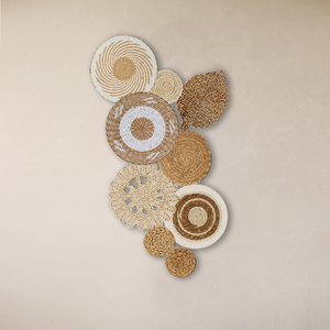 Bohème nouveau Design créatif 5-Pack jonc de mer tissé rotin suspendu tapisserie mur Art salon hôtel décoration de la maison - Product Image 1