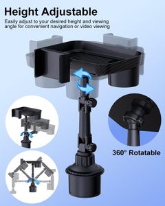 Meilleures ventes d'<span class=keywords><strong>Amazon</strong></span>, support de téléphone portable universel pour voiture, support de boisson, plateau réglable en hauteur et en angle, matériau ABS - Product Image 4