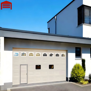 <span class=keywords><strong>Porte</strong></span> <span class=keywords><strong>de</strong></span> <span class=keywords><strong>garage</strong></span> sectionnelle moderne résidentielle en acier isolé avec fenêtres en verre trempé, personnalisable pour villa et maison - Product Image 2