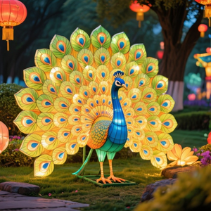 Водонепроницаемый прочный Фонарь ручной работы с изображением павлина животных для пасхальных и рождественских зоопарков - Product Image 2