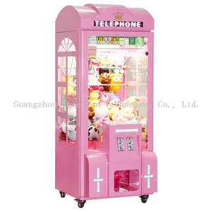 Machine de poupée de luxe intelligente à couronne rose pour filles Machine de poupée à pince rose British Wind CatchToy