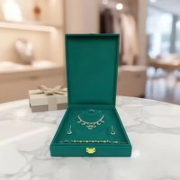 Boîte à bijoux en velours pour pierres précieuses, petite boîte de présentation pour pierres brutes, coffret à bijoux, boîte à diamants, emballage pour collier