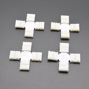 Conector de tira de LED 2pin 3pin 4pin 5pin 10mm X forma conector de Soldadura Libre cinta de luz RGB - Product Image 2