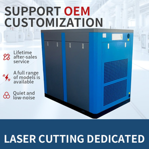 Compresseur d'air industriel à vis bi-étagé, refroidi par air, lubrifié, 15KW-220KW, 380V 50Hz 3P - Product Image 1