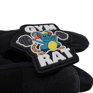 Bestseller serie Fitness Cartoon PVC Velcro Patch per attrezzatura sportiva all'aperto, zaino e decorazione di abbigliamento - Product Image 3