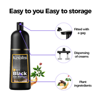 Crème colorante permanente Joynna au gingembre et ginseng 400ml, du blanc au noir, à base de henné naturel et d'huile de nigelle, sans ammoniaque