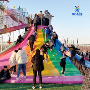 Mur d'escalade gonflable géant en forme de volcan avec toboggan, équipement de divertissement non motorisé de qualité commerciale pour aire de jeux intérieure/extérieure - Product Image 4