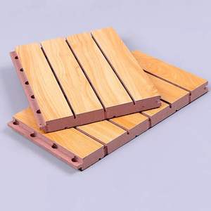 Panneau composite acoustique en bois grainé décoratif moderne pour cloison de bureau, plafond, utilisation extérieure en centre commercial - Product Image 1